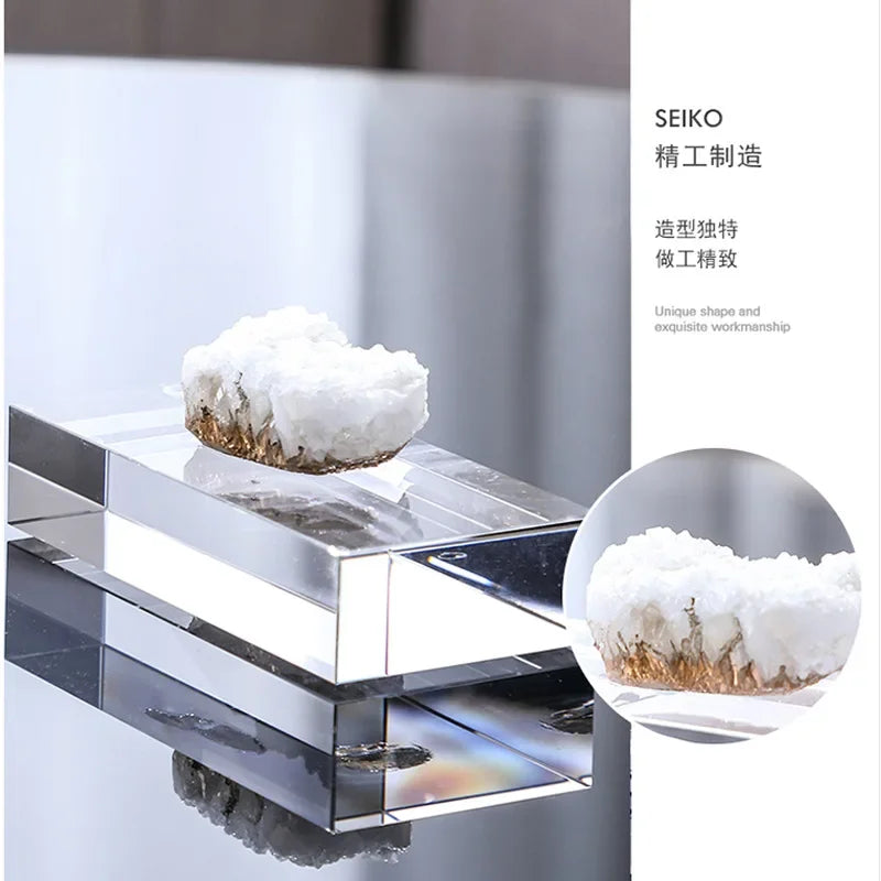 DecorBites™ Clear Crystal Coralline Ornaments for Home Decor