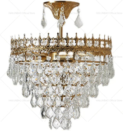 DecorBites™ Crystal Chandelier: Modern Luxury Lighting for Dining, Bedroom, and Living Room