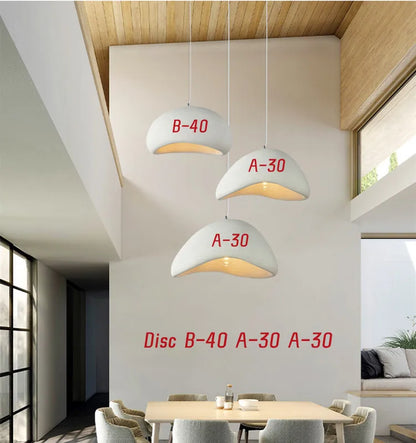 DecorBites™ Handmade Wabi Sabi Chandelier LED Pendant Lamp for Nordic Restaurant Island