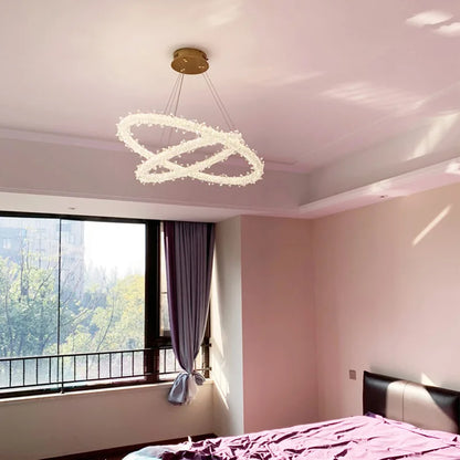 Lámpara colgante LED DecorBites™ Luxe Crystal Circle - Estilo Art Déco regulable