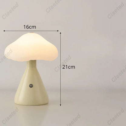 ديكور بايتس™ مصباح ليلي LED على شكل فطر مزود بمفتاح لمس بجانب السرير، ديكور غرفة الأطفال