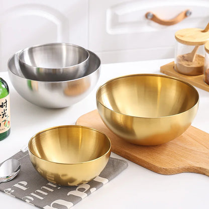 Juego de tazones para mezclar DecorBites™ de acero inoxidable para sopa, ensalada, fideos, ramen y arroz.