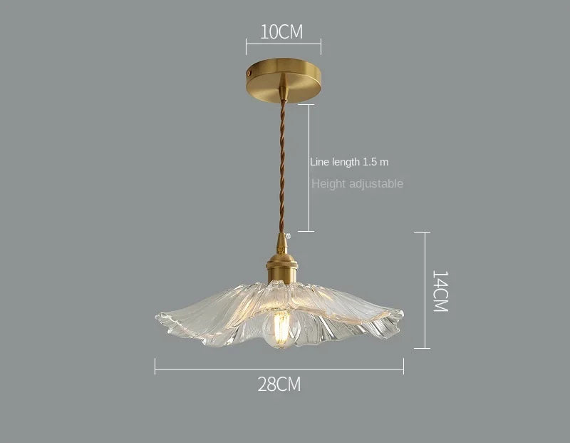 Modern White Glass Flower Pendant Light