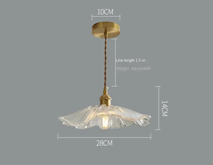 Modern White Glass Flower Pendant Light