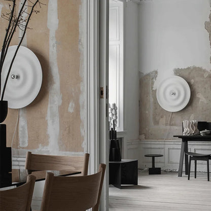 Thea - White Nordic Bauhaus Round Lamp