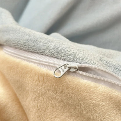 غطاء لحاف فردي مخملي بلون مرجاني من DecorBites™ لفصل الشتاء