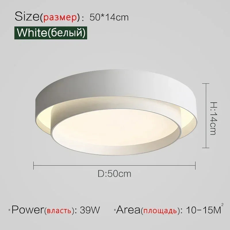 DecorBites™ LED Ceiling Light Modern Minimalist Indoor LightingFixture White Black Grey