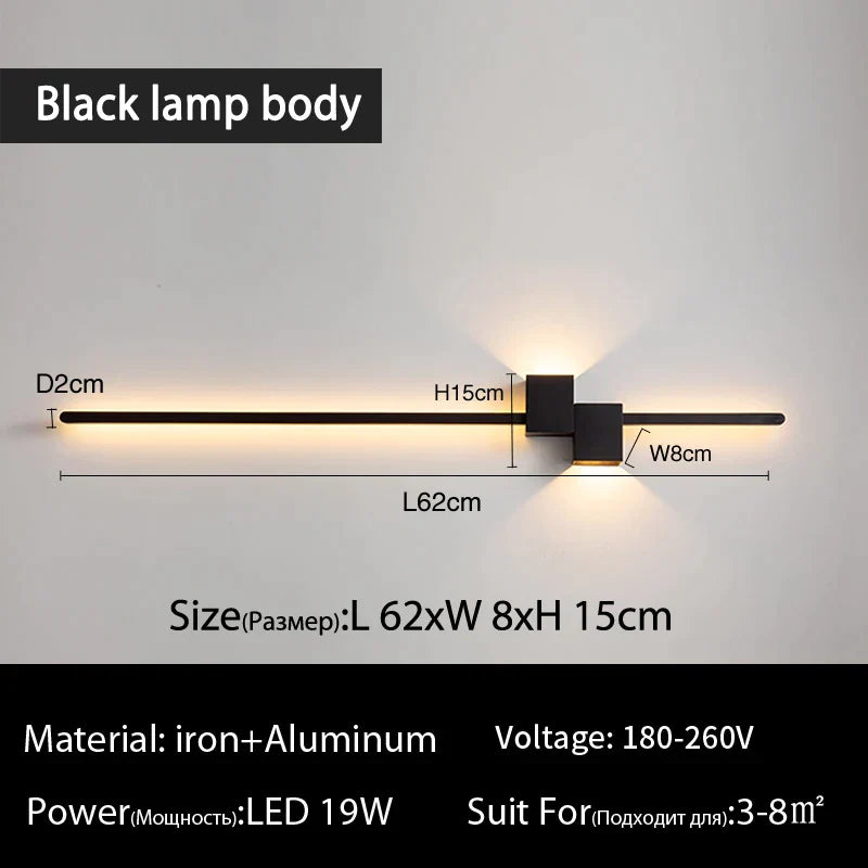 DecorBites™ LED Interior Wall Lamp Black White Room Decor Modern Minimalist Lighting