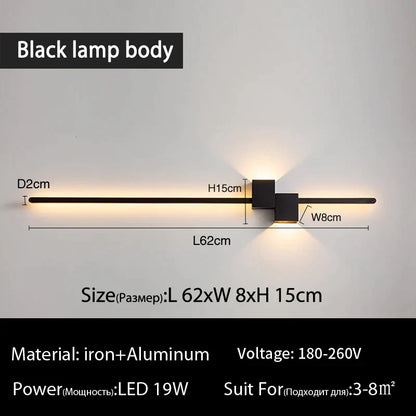 DecorBites™ LED Interior Wall Lamp Black White Room Decor Modern Minimalist Lighting
