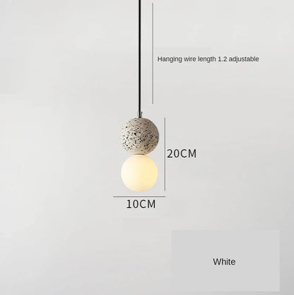 Nordic Glass Pendant Light With Iron Finish