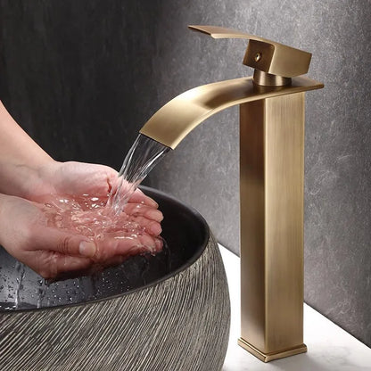 DecorBites™ Bronze Basin Faucet: Hot & Cold Water Mixer Tap for Bathroom Sink