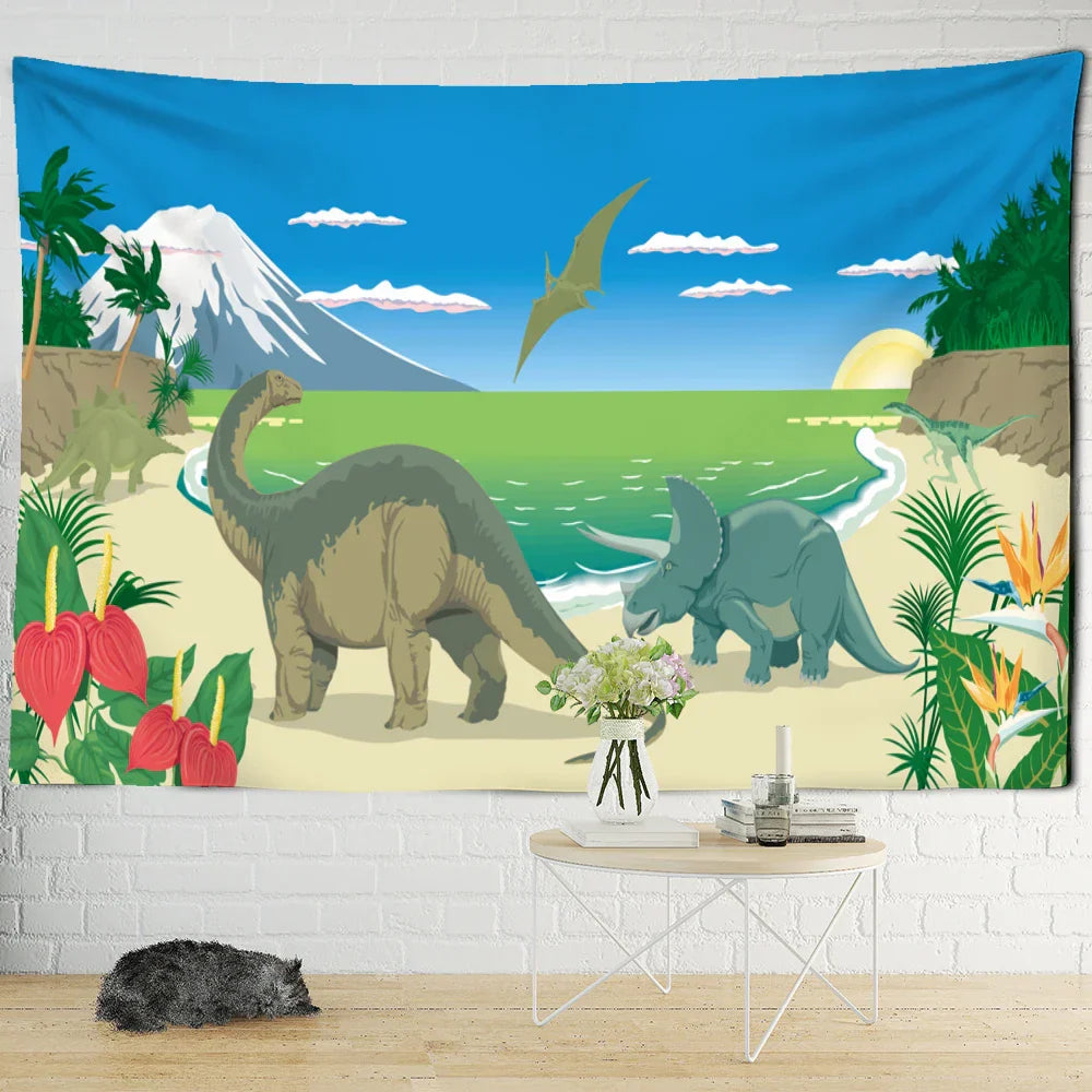 Decobites Dinosaur Tapestry Wall Hanging for Boy Room Decor