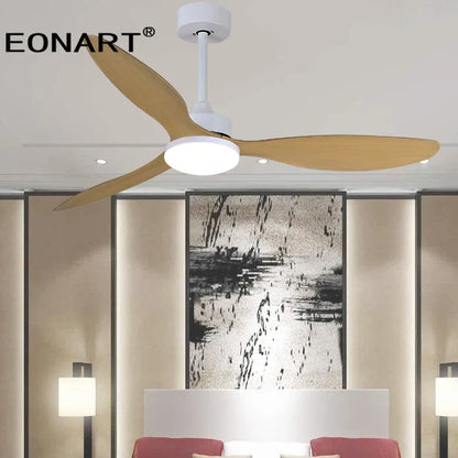 مروحة سقف DecorBites™ بشفرات بلاستيكية أنيقة مقاس 52 بوصة مع مصباح وجهاز تحكم عن بعد