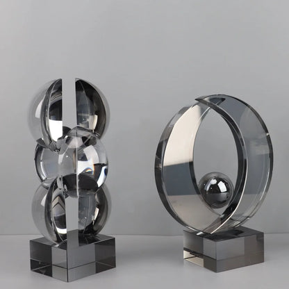 ديكوربايتس™ - تمثال كريستال هندسي للديكور المنزلي