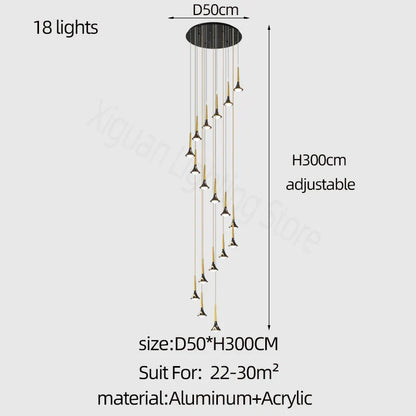 DecorBites™ Elegant Horn-Shaped Chandelier for Living Room and Bedroom