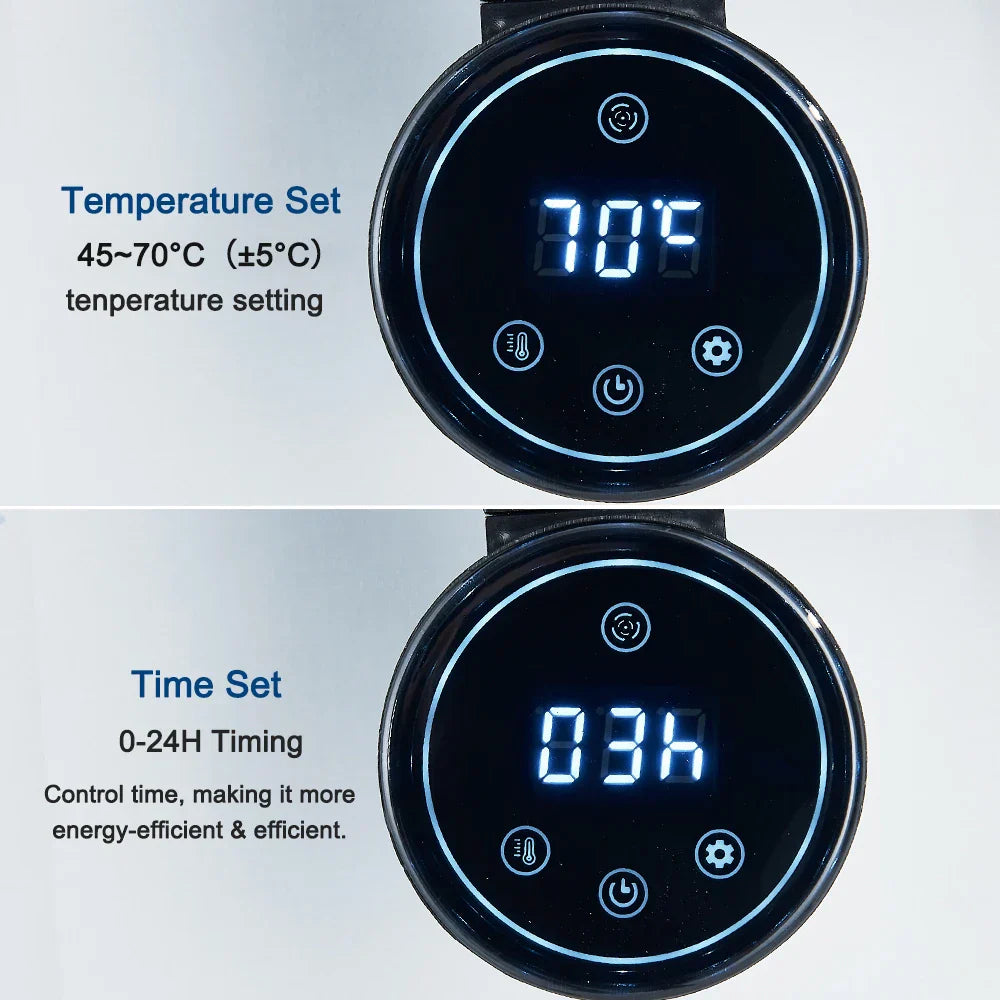 DecorBites™ Electric Towel Warmer: Digital Display, Wall Mount, Smart Home Technology