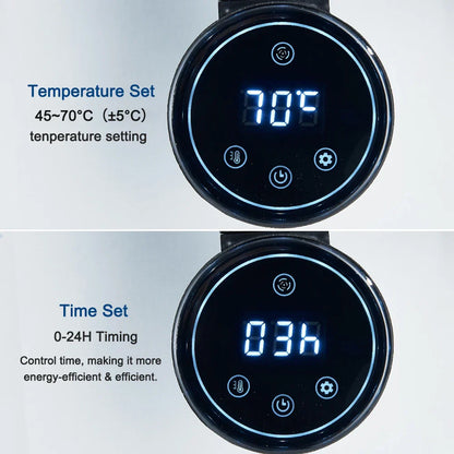 DecorBites™ Electric Towel Warmer: Digital Display, Wall Mount, Smart Home Technology