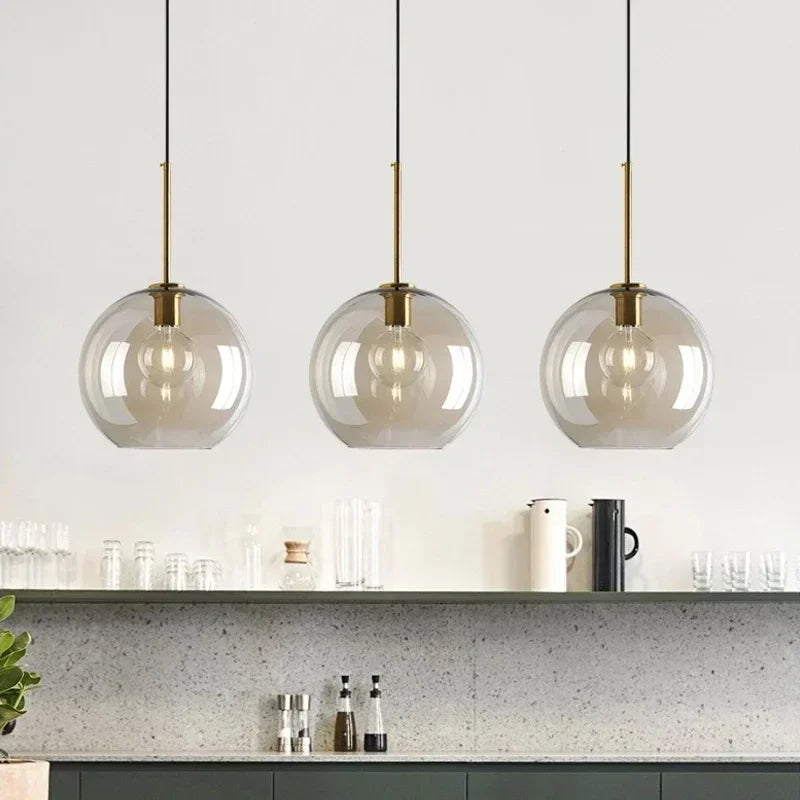 Vintage Glass Pendant Light With Nordic Modern Style