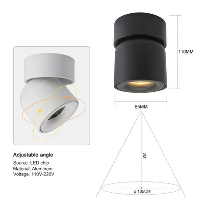 DecorBites™ Adjustable LED Ceiling Downlight for Modern Living Spaces
