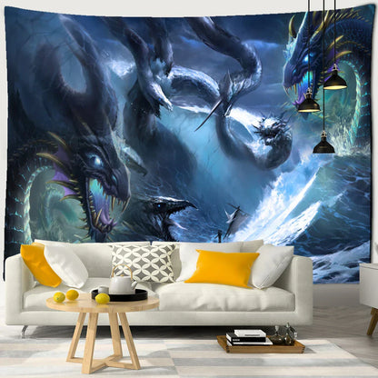 Dragon Totem Tapestry Wall Hanging for Home Decor - Decobites Hippie Art