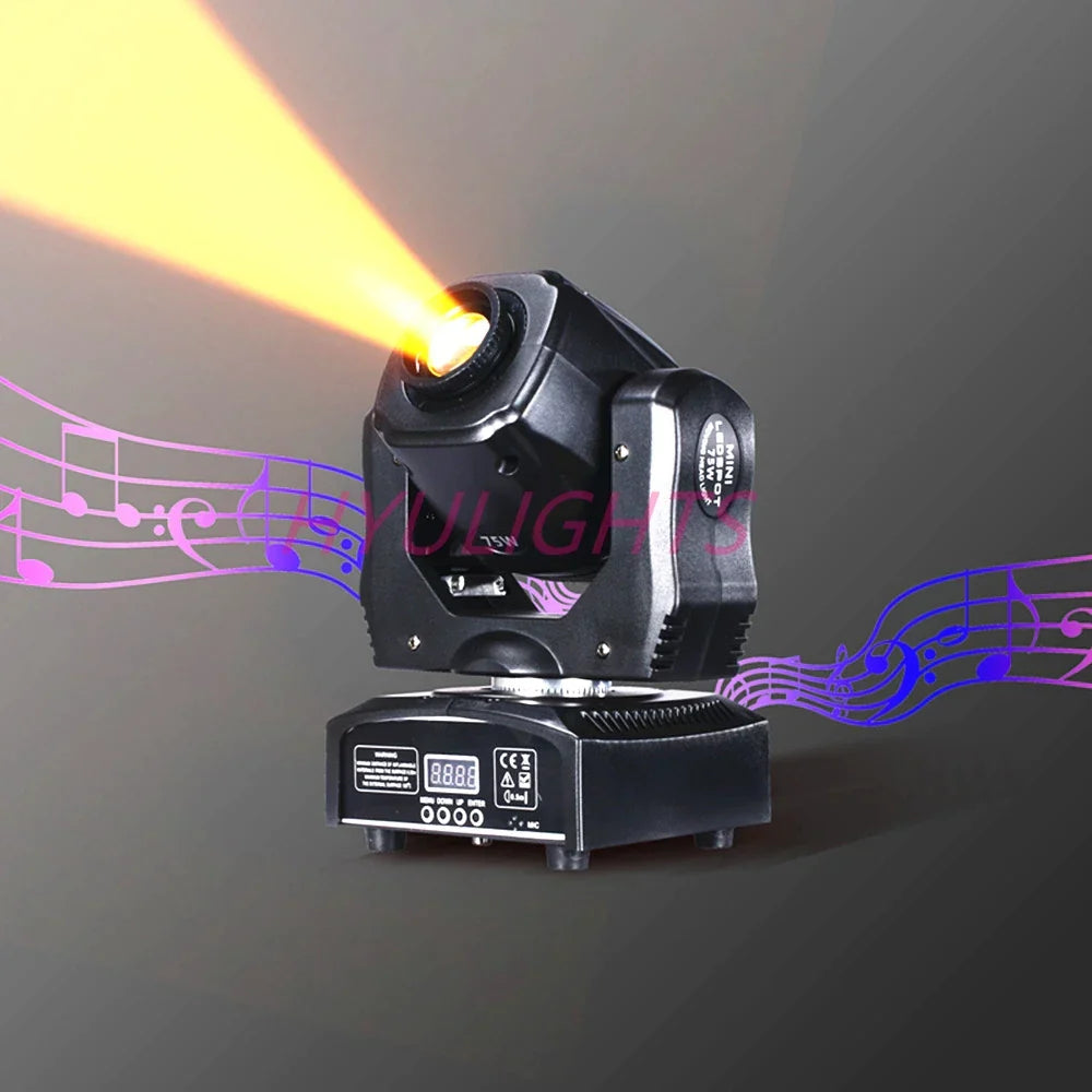 DecorBites™ 75W LED Moving Head Spot Light Gobo Color DJ Beam Disco Equipment