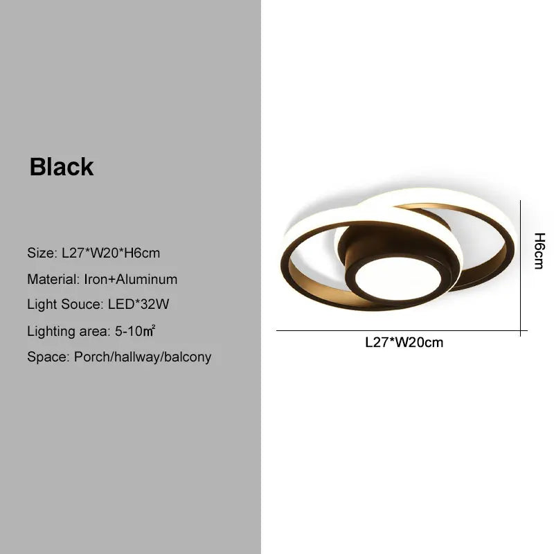 DecorBites™ Black Gold LED Ceiling Lights with Remote Control - Indoor Chandelier Lighting