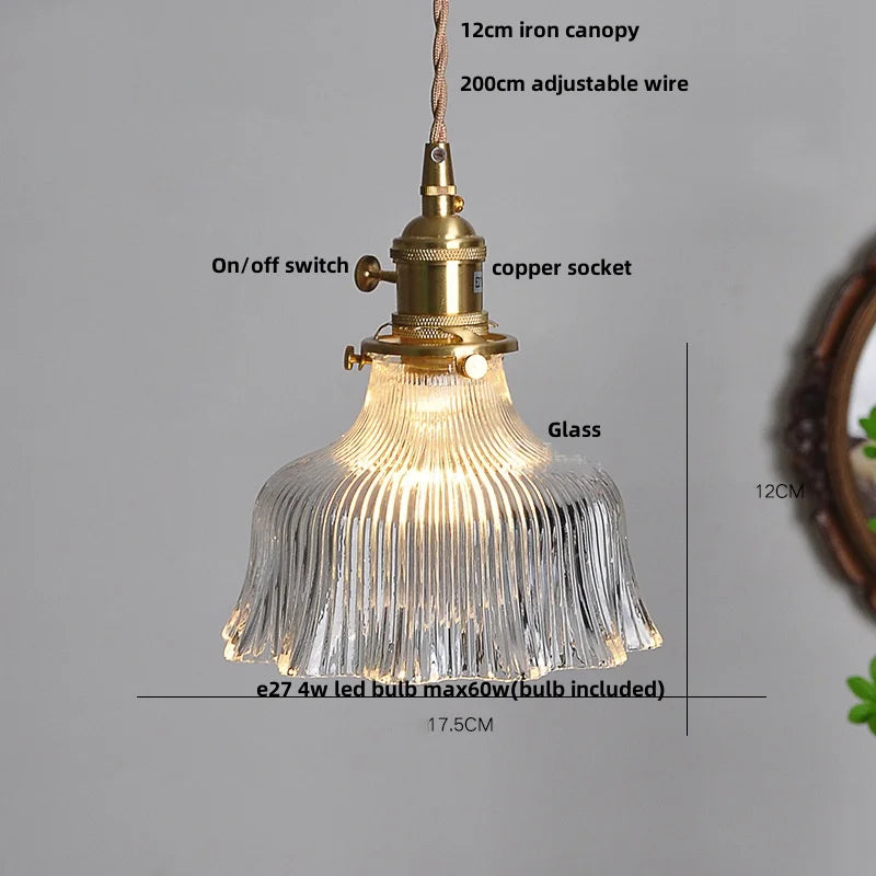 DecorBites™ Glass LED Pendant Lamp: Nordic Modern Design, Adjustable Hanging Light Fixture
