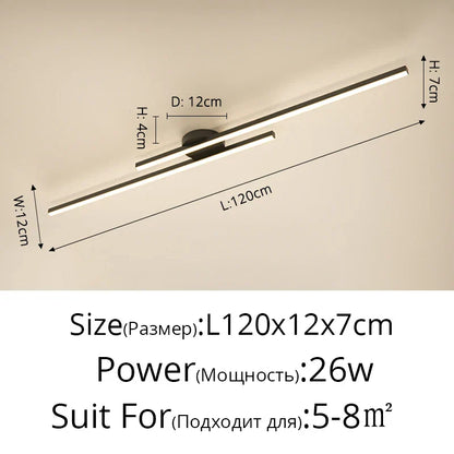 DecorBites™ LED Strip Chandelier Modern Creative Ceiling Lamp for Aisle Corridor Balcony Lighting