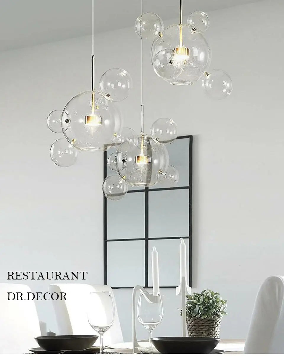Nordic LED Bubble Chandelier for Home Lighting