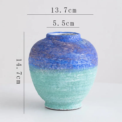 DecorBites™ Gradient Ceramic Vase - Tabletop Floral Decoration