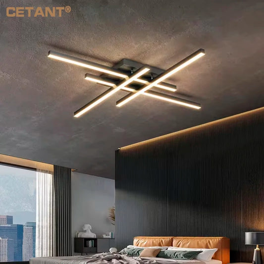 LED Ceiling Light Modern Home Decor led Lamps For Living Room Restaurant Bedroom Hotel Lobby Indoor Black/White Decor Fixtures