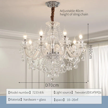 DecorBites™ Elegant LED Crystal Chandelier for Home Décor and Romantic Ambiance