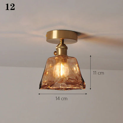 DecorBites™ Glass Shade Pendant Ceiling Lamp for Kitchen Aisle Bedroom LED Lights Fixtures