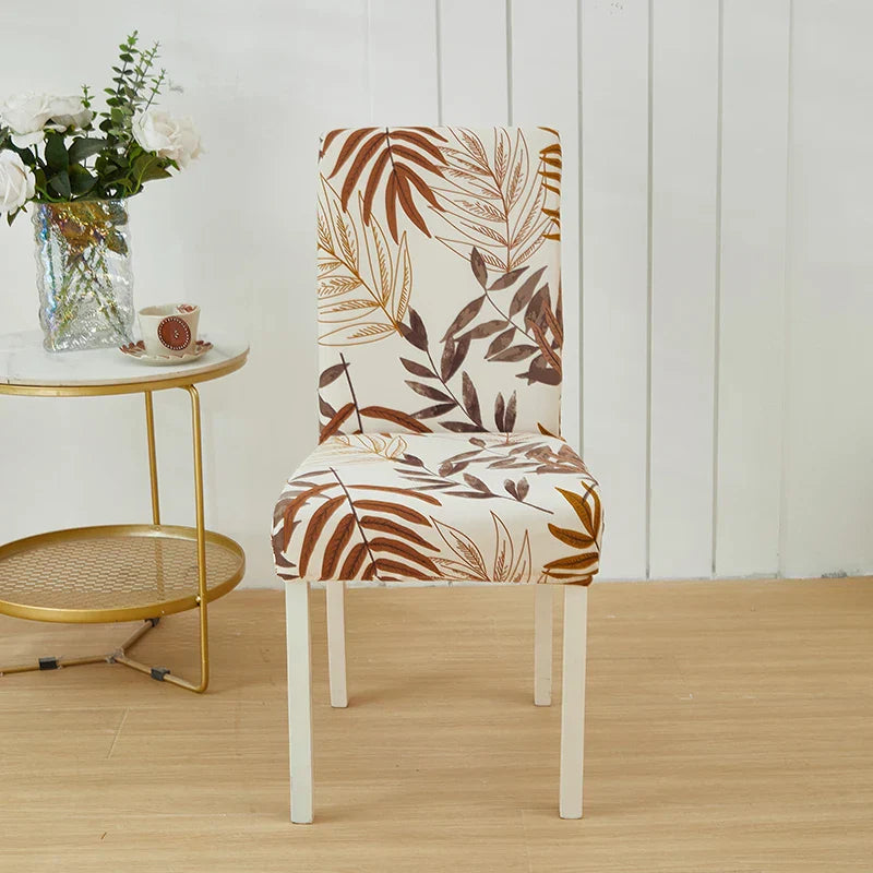 Decobites Stretch Print Chair Cover Slipcovers - Elastic Seat Case