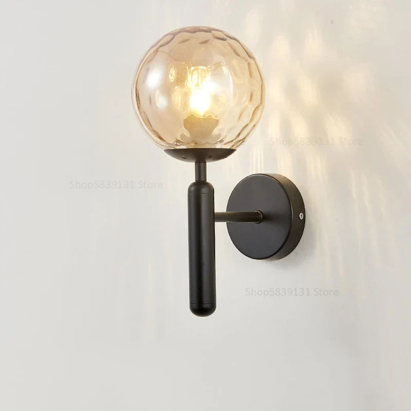 DecorBites™ Glass Ball Wall Lamp: Modern Metal Wall Lights for Home Living Room Bedroom Decoration
