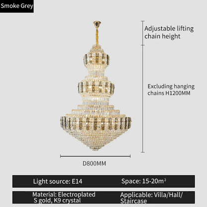 DecorBites™ Crystal Duplex Headlight in Luxury European Style for Living Room & Hotel Lobby