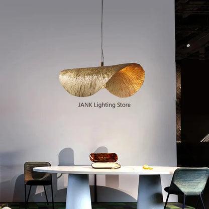 DecorBites™ Lotus Leaf Hat Pendant Lamp: Elegant Copper Design for Living Room, Restaurant, Bar.
