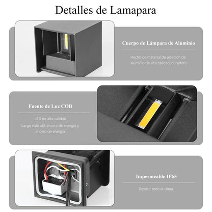 DecorBites™ LED Wall Light: Waterproof Indoor Outdoor Decor Lamp for Bedroom Living Room