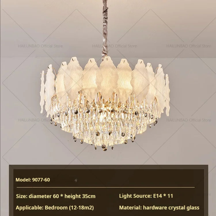 DecorBites™ Crystal Chandelier: Modern Elegance for Living Room, Bedroom - High-End Luxury Lighting