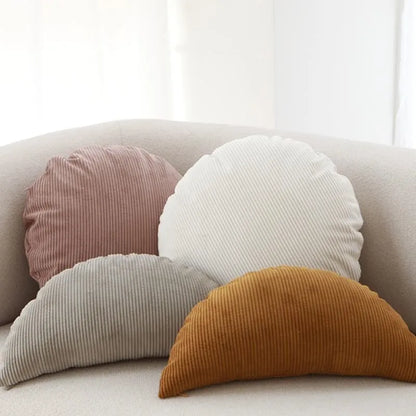 Decorbites™ Kordstoff-Rund-Kissenbezug 60x60 cm - Einfarbiges Streifenmuster für Sofa