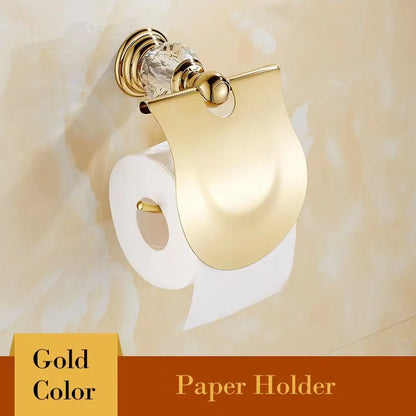 Toallero de baño DecorBites™ Crystal: Organizador de baño de estilo europeo