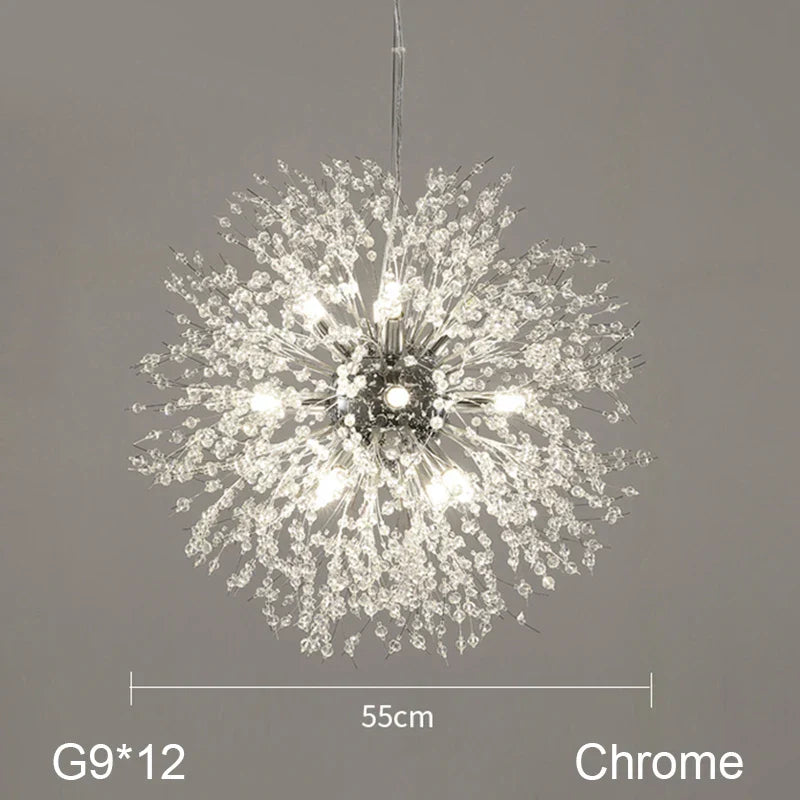 DecorBites™ Dandelion Chandelier: Nordic Minimalist Wrought Iron LED Indoor Light for Living Room