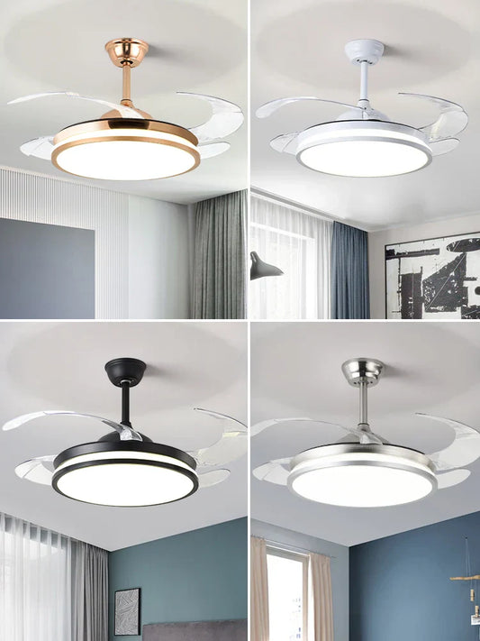 DecorBites™ LED Invisible Fan Lamp Modern Ceiling Chandelier for Living Room Bedroom