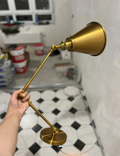 DecorBites™ Iron Loft Retro Wall Lamp Sconce Indoor LED Industrial Black Brass