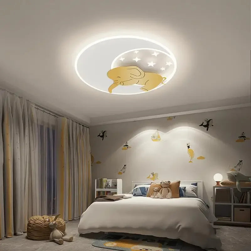 DecorBites™ Cartoon Elephant Rabbit Ceiling Light for Kid's Room