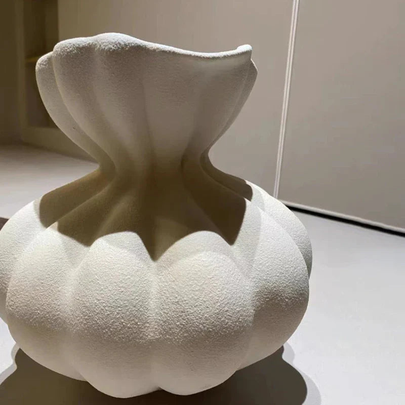 DecorBites™ Lace Ceramic Vase for Home Decor Bouquets and Arrangements