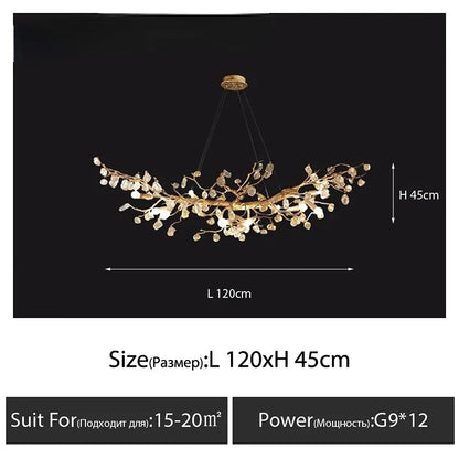 DecorBites™ Kapok Flower Glass Crystal Chandelier for Living Room Dining Bedroom