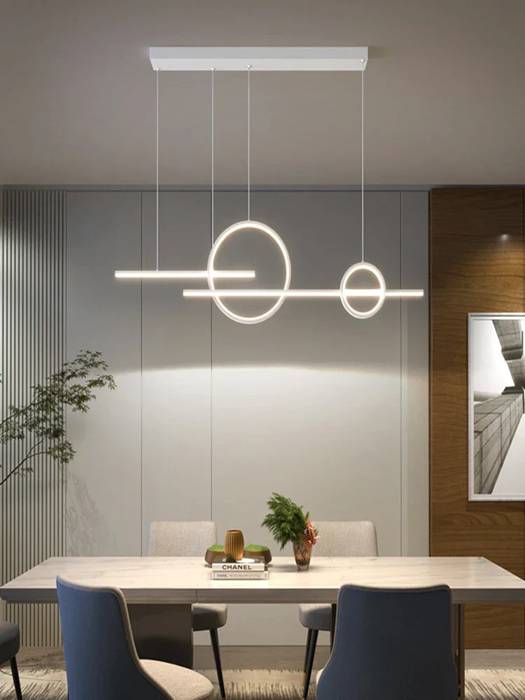 DecorBites™ LED Restaurant Chandelier: Modern Nordic Design Ceiling Pendant Lights for Living & Dining Rooms