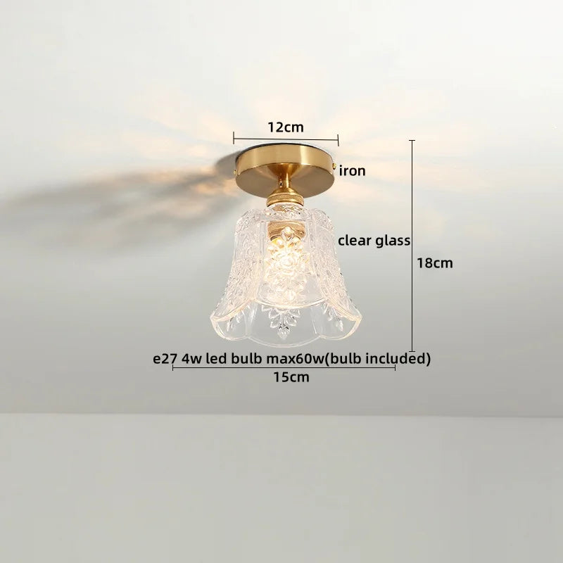 DecorBites™ Glass LED Ceiling Light for Corridor Balcony Modern Indoor Lighting