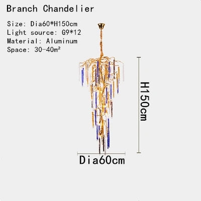 DecorBites™ Crystal Pendant Chandelier - Elegant Ceiling Light for Villa Stairwell & Hotel